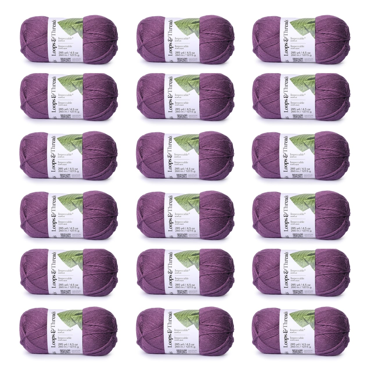18 Pack: Impeccable® Solid Yarn by Loops & Threads®